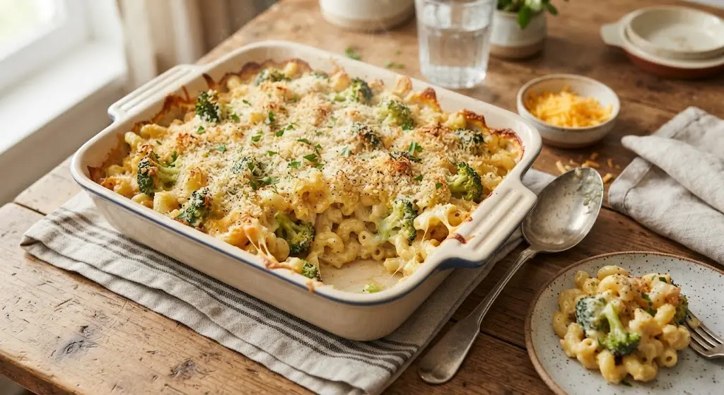 Baked Macaroni and Cheese with Broccoli